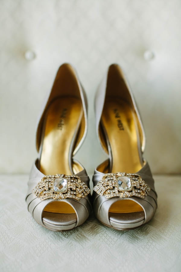 Glam Metallic Bridal Heels