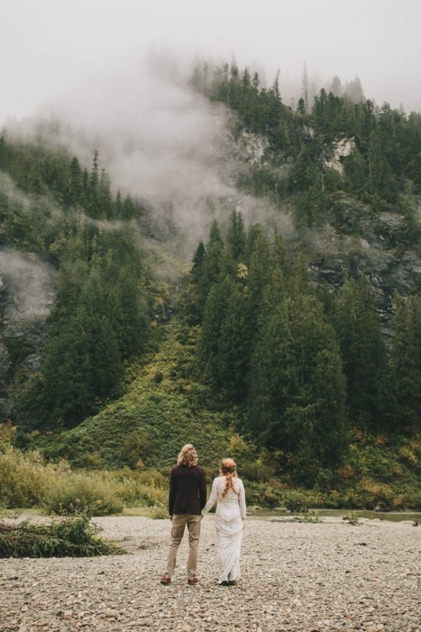 Forest Wedding in Begbie Falls, British Columbia