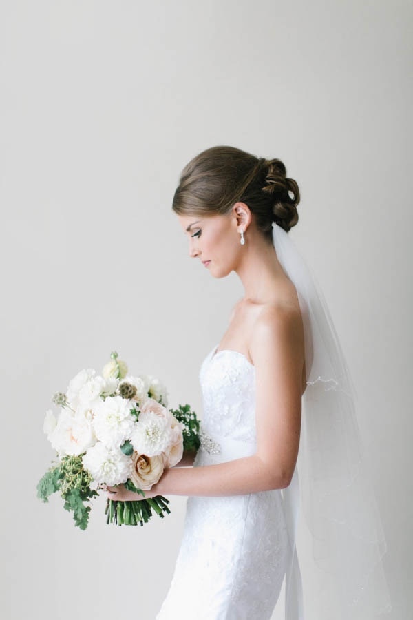Elegant All White Bridal Style
