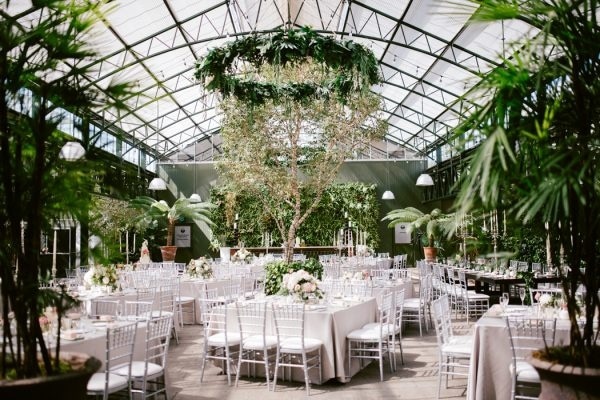 Overwhelmingly Lush Wedding Reception at the Planterra Conservatory