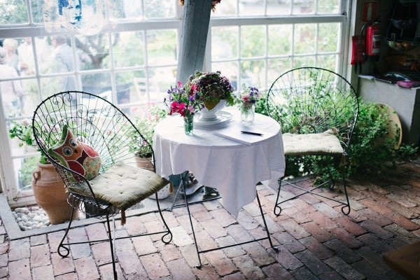 Charming Swedish Greenhouse Wedding Reception Seating
