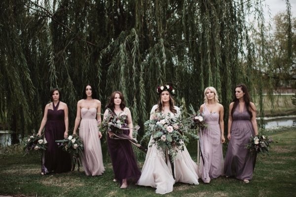 Purple and Lavender Bridesmaid Dresses