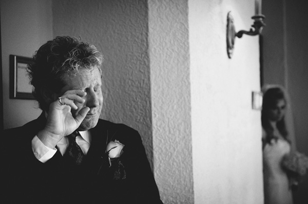 emotional wedding photo of father and daughter by Jason Mize Photography | via junebugweddings.com