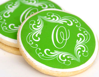 Custom wedding cookies from Gumdrop Cookie Shop