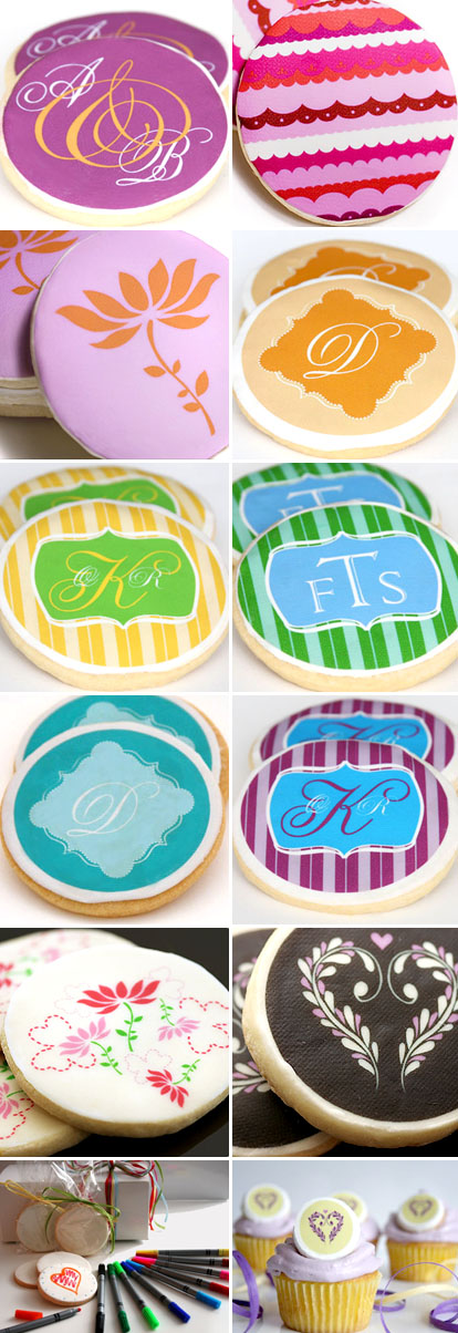 Custom wedding cookies from Gumdrop Cookie Shop