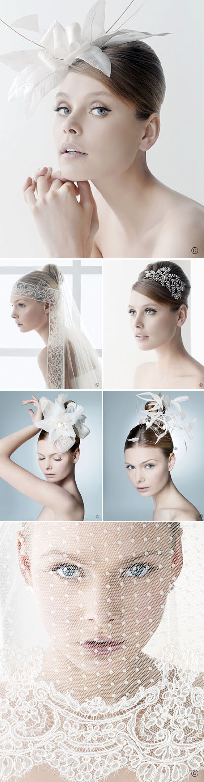 wedding veils, hair accessories, and headpieces by Rosa Clara
