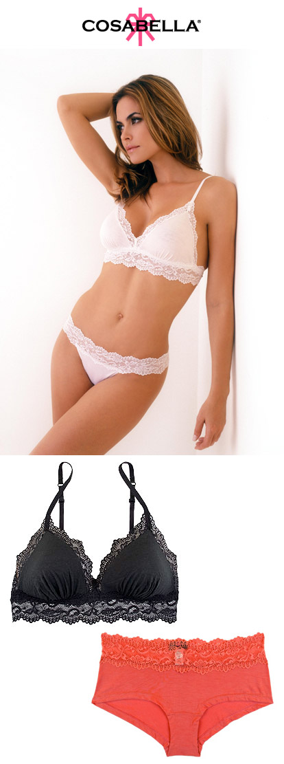 Bridal lingerie from Cosabella, Eversoft Bra and Ever Lowrider Hotpants