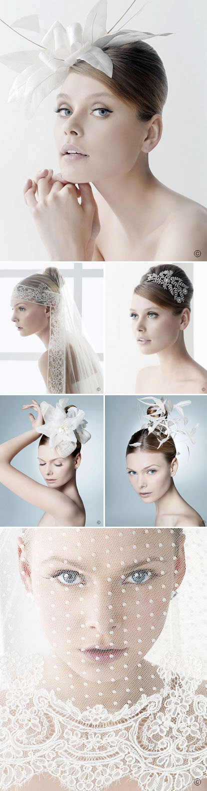 bridal veils and headpieces from Rosa Clara