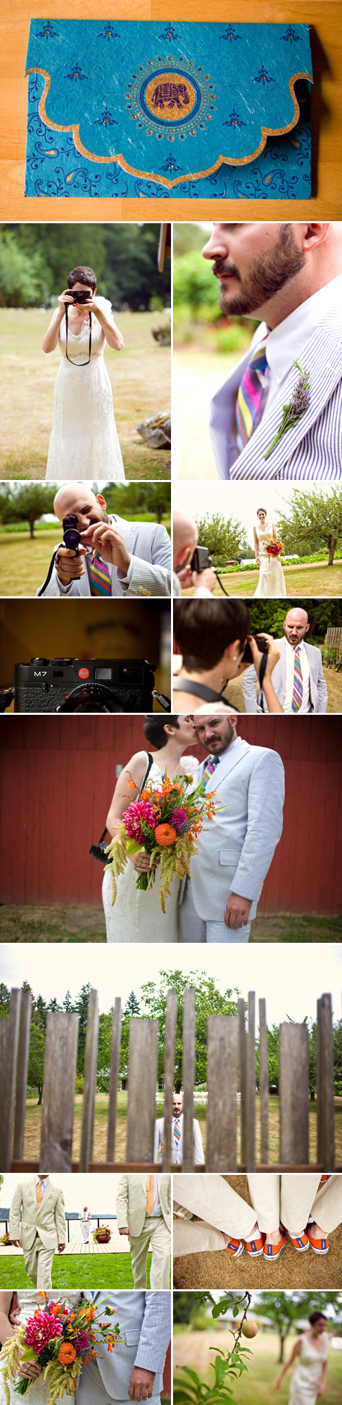 colorful outdoor indian-inspired farm wedding photographed by Gabriel Boone