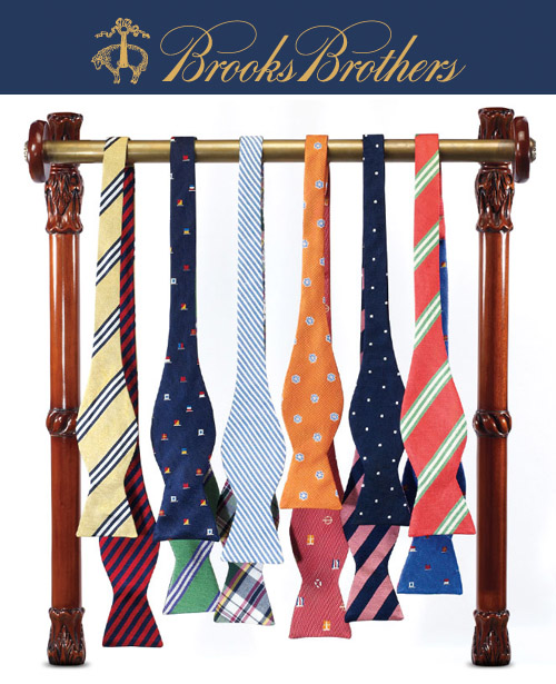 fun, colorful, preppy reversible wedding bow ties from Brooks Brothers