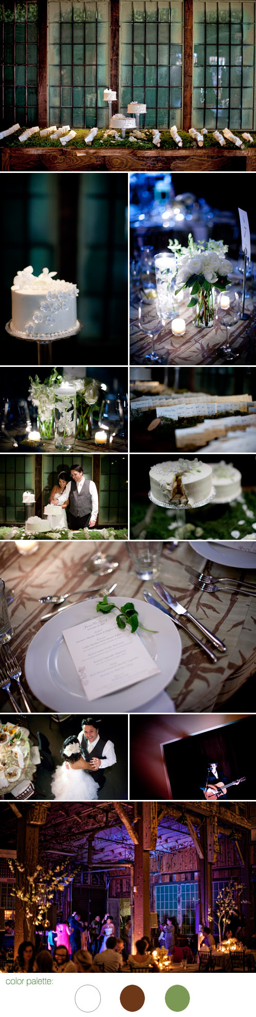 Seattle rustic eco-chic wedding reception at Sodo Park by Herban Feast, images by John and Joseph Photography