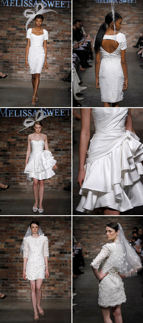 short wedding dress from Melissa Sweet, spring 2011 runway