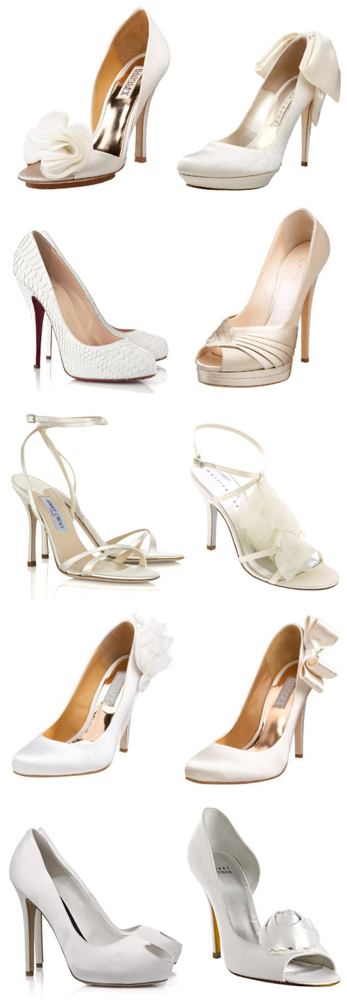 Stylish White Wedding Shoes | Junebug Weddings