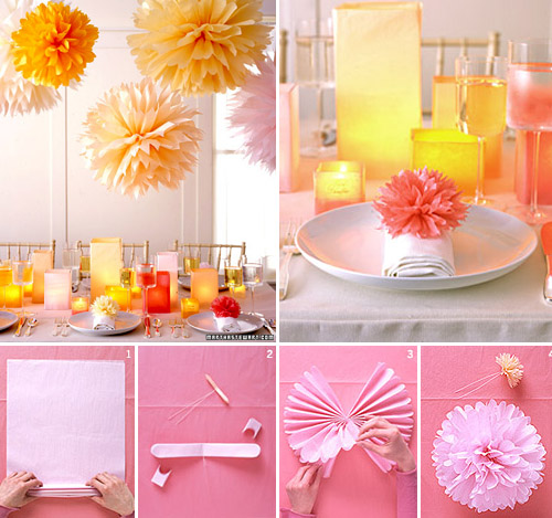 wedding pom-pom decor ideas from marthastewart.com