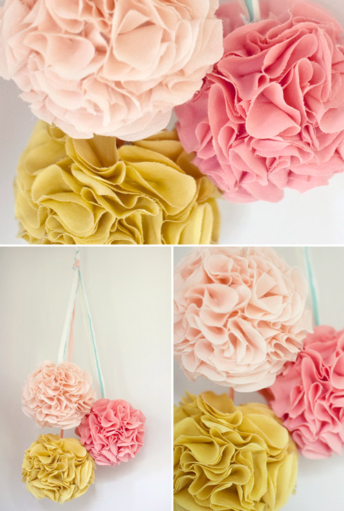 diy wedding pom-pom decor ideas from oncewed.com