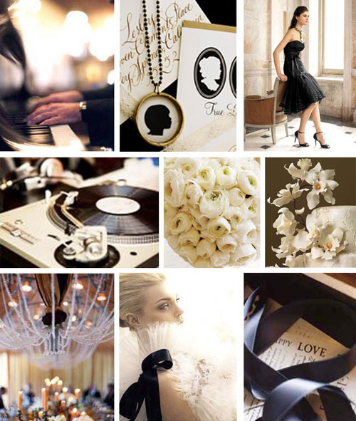black, white and cream calligraphy wedding invitation design inspiration