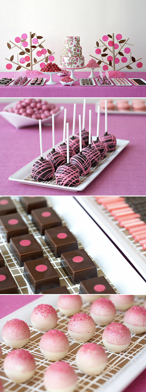 pink wedding dessert table, Amy Atlas' New Stylish Desserts Book - Sweet Designs: Bake It, Craft It, Style It