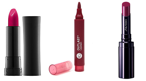 dark berry lipstick and lip gloss