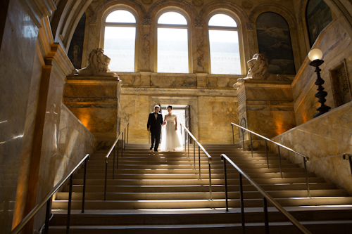 Boston Public Library Wedding, photos by Nathan Smith and Angi Welsch for Ira Lippke Studios | junebugweddings.com