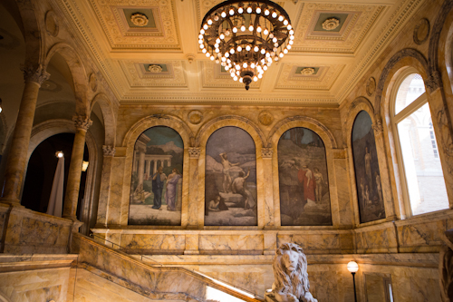 Boston Public Library Wedding, photos by Nathan Smith and Angi Welsch for Ira Lippke Studios | junebugweddings.com