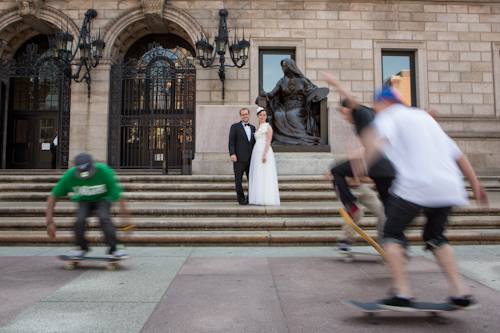 Boston Public Library Wedding, photos by Nathan Smith and Angi Welsch for Ira Lippke Studios | junebugweddings.com