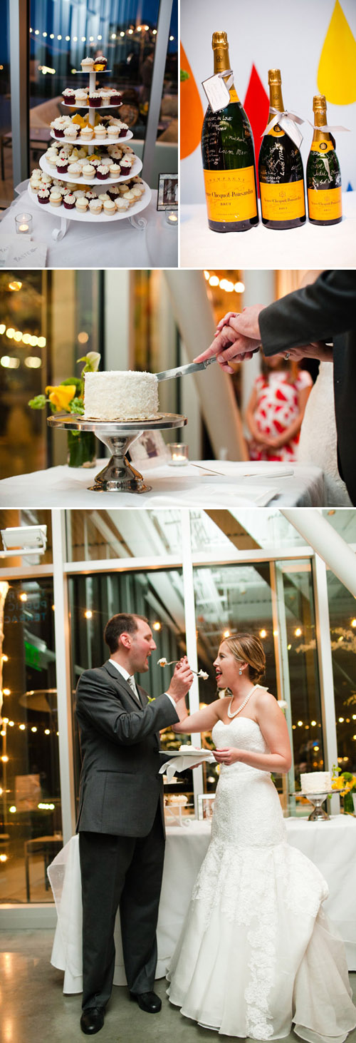 modern wedding with bright yellow details, photo by The Popes