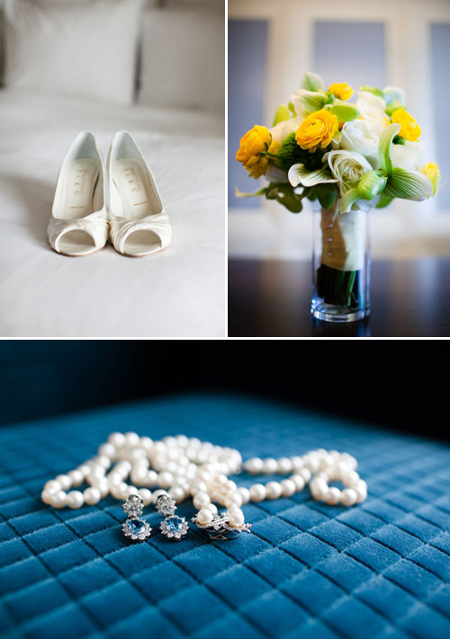 modern wedding with bright yellow details, photo by The Popes