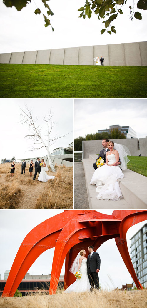 modern wedding with bright yellow details, photo by The Popes