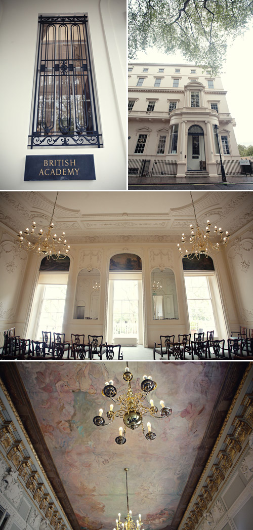 British Academy Wedding, London; photos by Marianne Taylor | Junebug Weddings