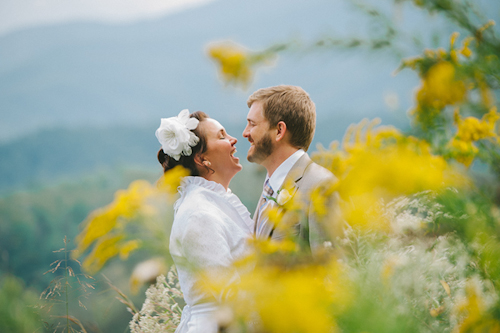 Cades Cove National Park wedding at Primitive Baptist Church, photos by Dixie Pixel Photography | junebugweddings.com