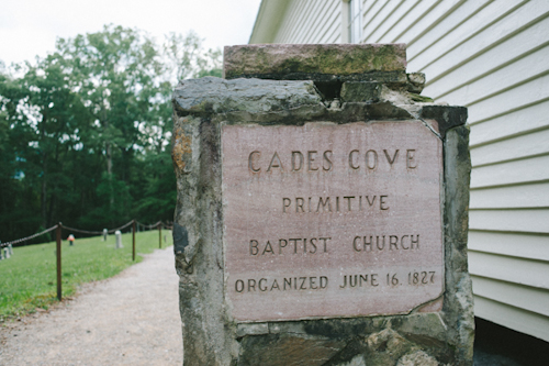 Cades Cove National Park wedding at Primitive Baptist Church, photos by Dixie Pixel Photography | junebugweddings.com