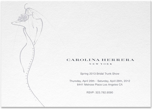 Carolina Herrera Spring 2013 Bridal Trunk Show