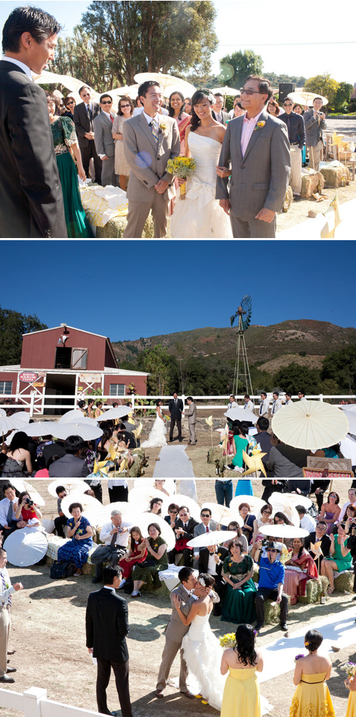 sunny DIY wedding at the Condor's Nest Ranch Pala CA - photos by top LA wedding photographers John and Joseph