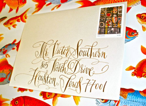 Wedding calligraphy by Kelle Anne McCarter of Designs Girl | junebugweddings.com