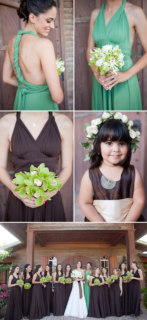 brown, green and cream rustic chic farm wedding in Florida, photos by Captured Photography by Jenny