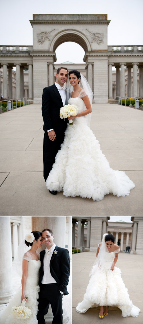 formal San Francisco wedding Legion of Honor wedding photo by Tia Claire Studio