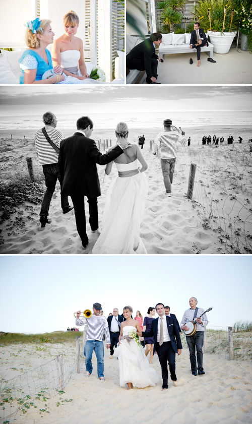 French beach wedding in Cap Ferret, France, photos by Ivan Franchet