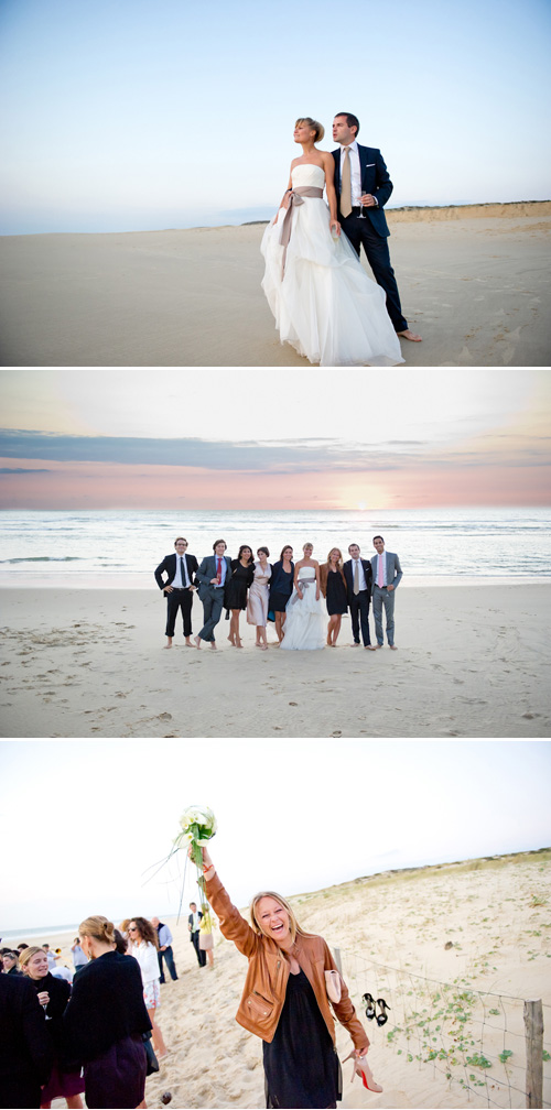 French beach wedding in Cap Ferret, France, photos by Ivan Franchet