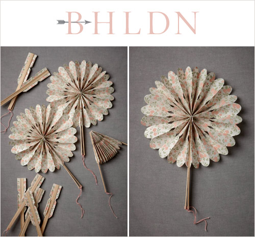 Crinkle Fans from BHLDN in the junebugweddings.com Holiday Wedding Décor Giveaway! | junebugweddings.com