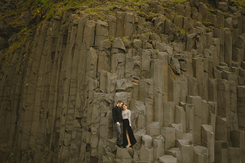 Iceland engagement photos of Caroline and Ben by Nordica Photography | via junebugweddings.com