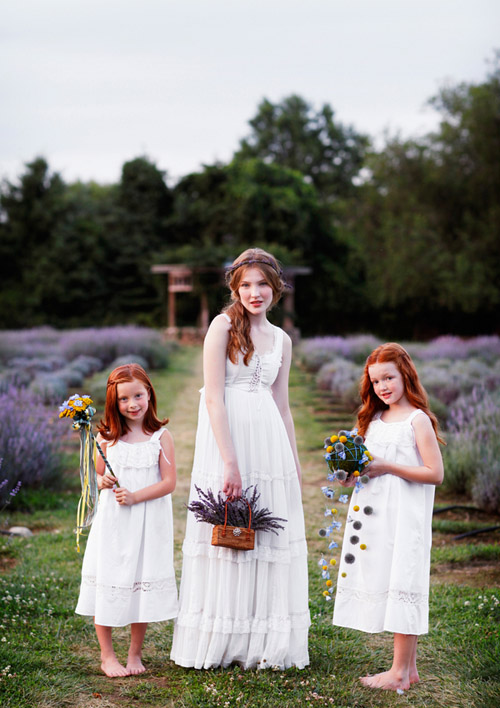 lavender wedding fashion inspiration and bridal bouquets, wedding dresses by Clair Pettibone, photos by Marie Labbancz Photography