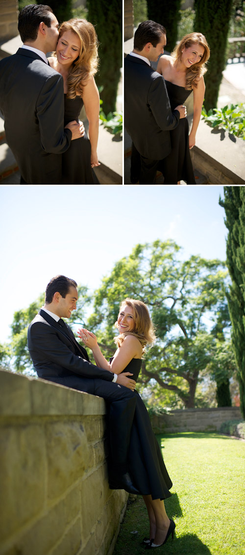 stylish Los Angeles beach and garden engagement photos by Mike Colon Photography