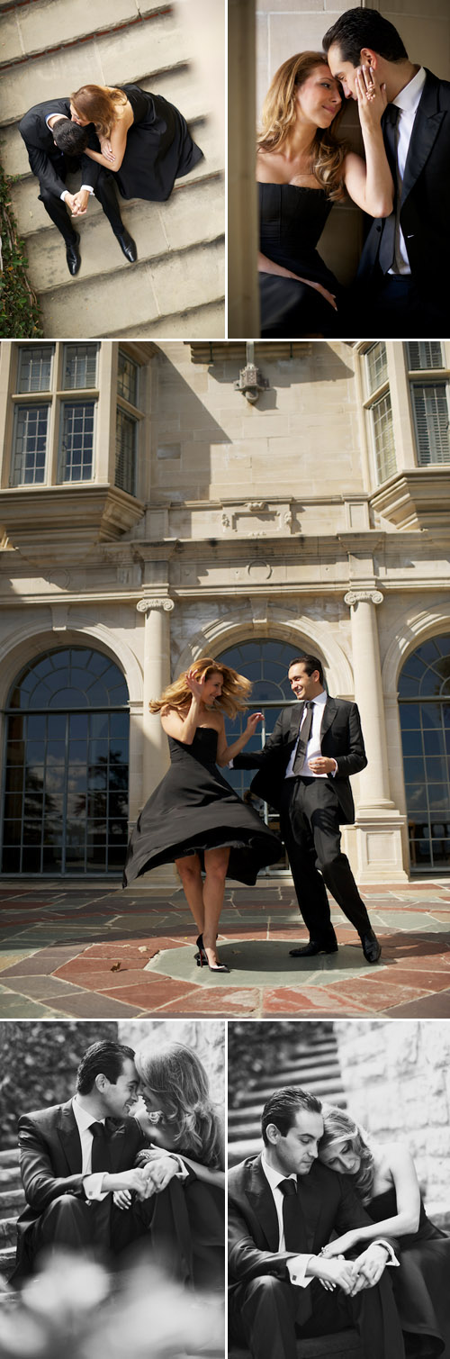 stylish Los Angeles beach and garden engagement photos by Mike Colon Photography