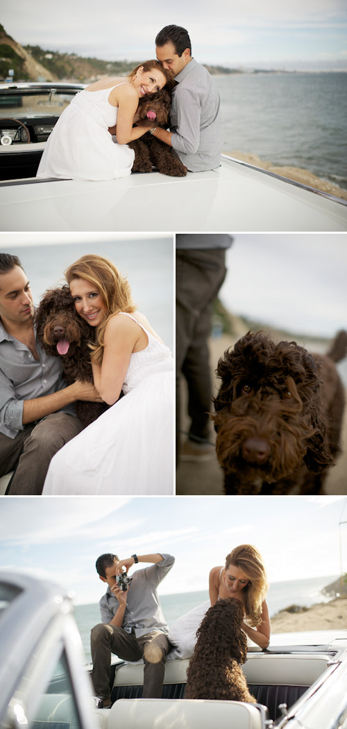 stylish Los Angeles beach and garden engagement photos by Mike Colon Photography