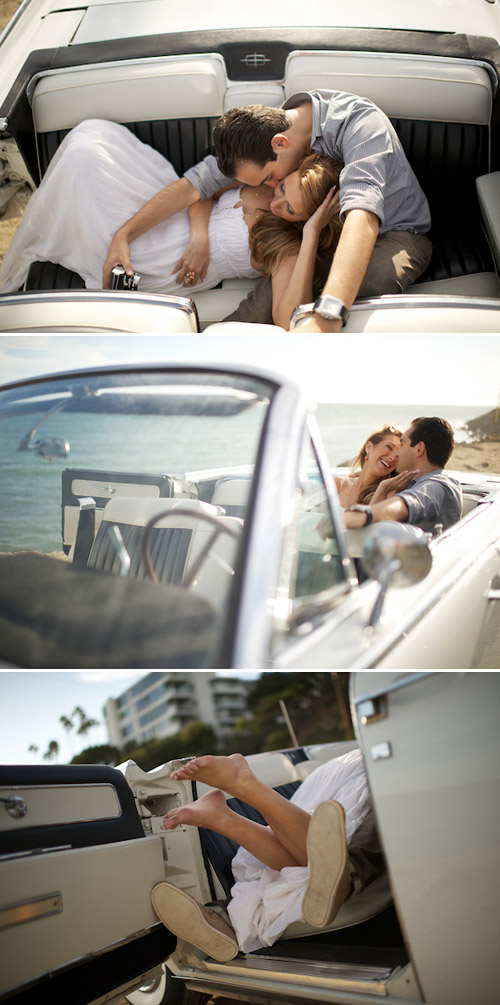 stylish Los Angeles beach and garden engagement photos by Mike Colon Photography