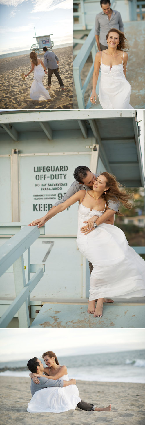 stylish Los Angeles beach and garden engagement photos by Mike Colon Photography