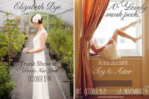 Trunk Shows at Lovely Bride NYC | junebugweddings.com