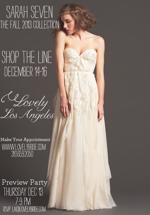 Sarah Seven Trunk Show at Lovely Bride LA | junebugweddings.com