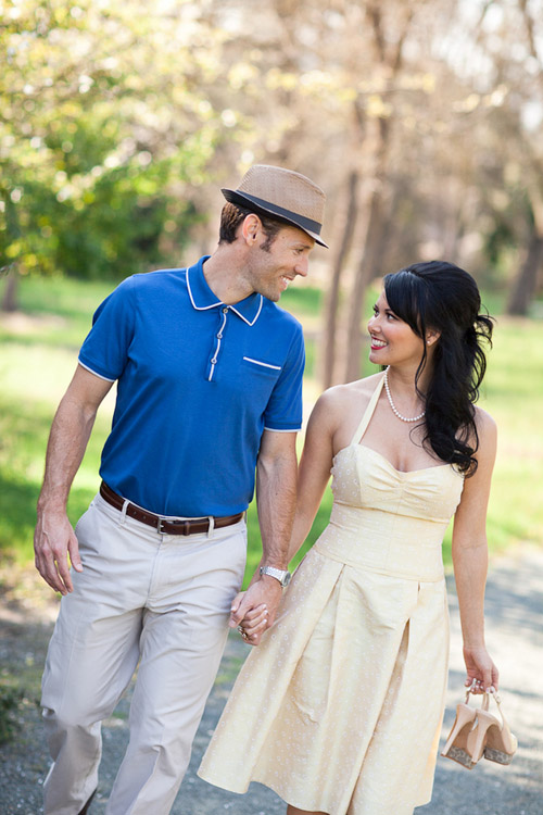 Mid-Century Modern, Mad Men Style Engagement Shoot - Photos by Michael L'Heureux | Junebug Weddings