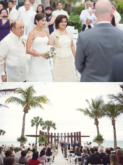 Beach Wedding with muted color palette, Photos by Vitalic Photo | Junebug Weddings